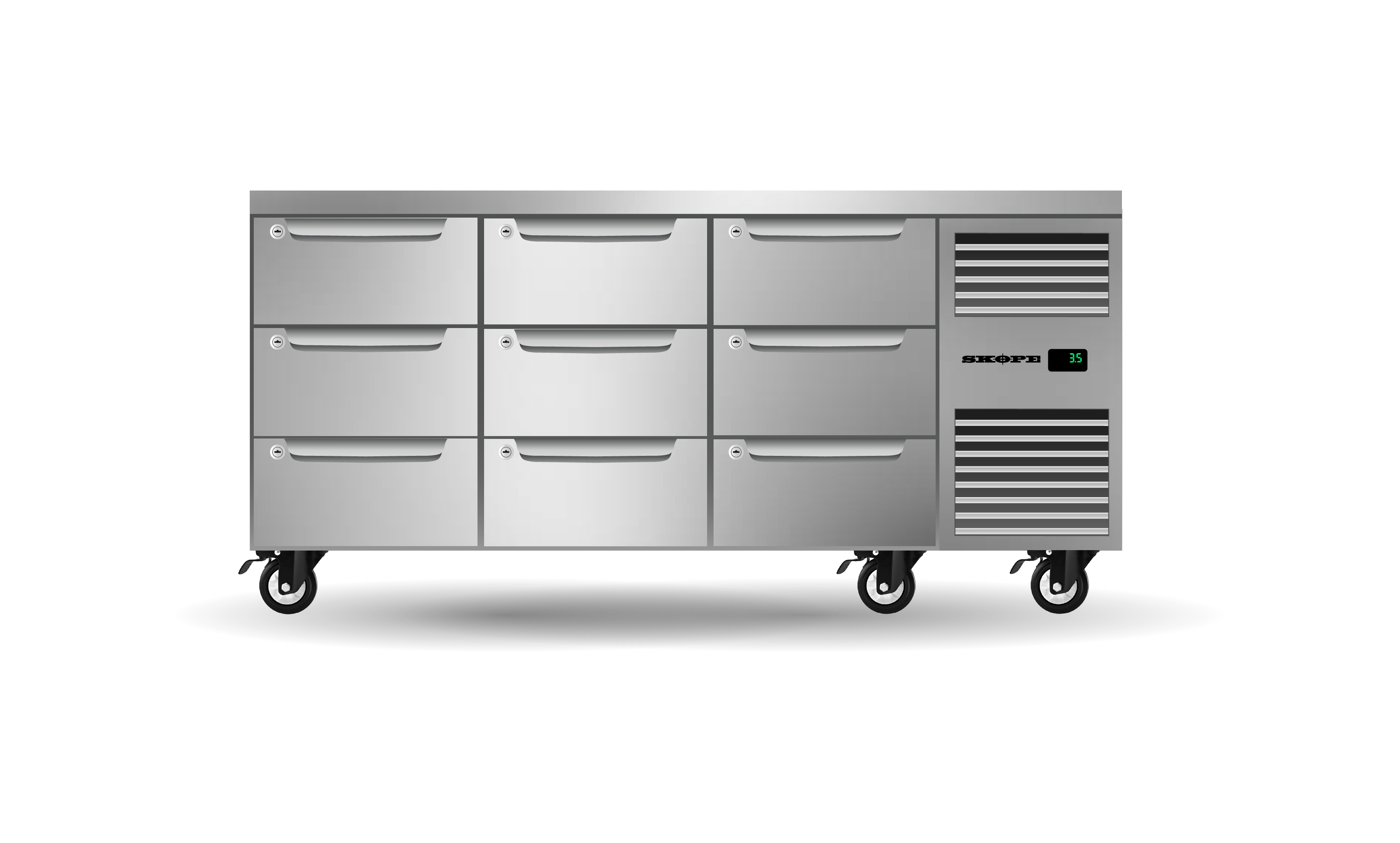 ProSpec 3 Bay GN 1/1 Underbench Storage Fridge