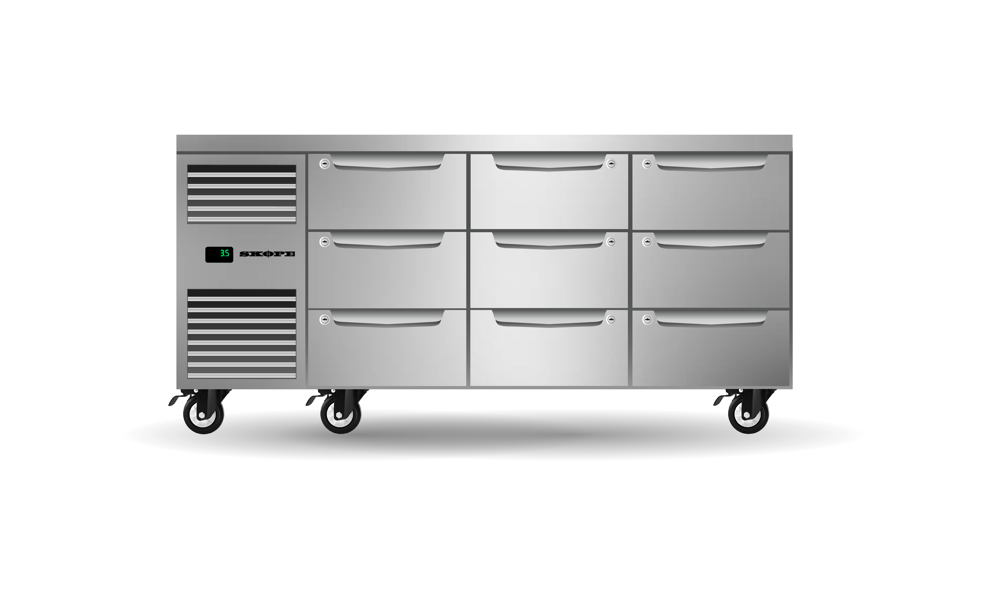 ProSpec 3 Bay GN 1/1 Underbench Storage Fridge