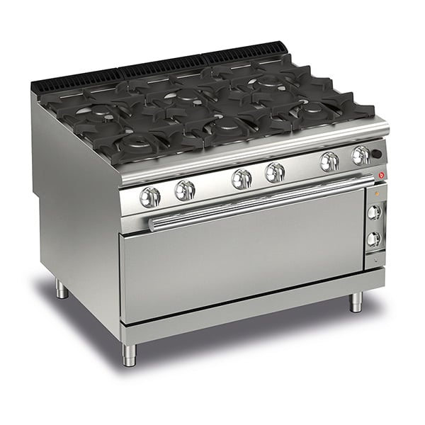 Baron Q90PCFL/G1205 6 Burner Gas Cook Top with Large Gas Oven