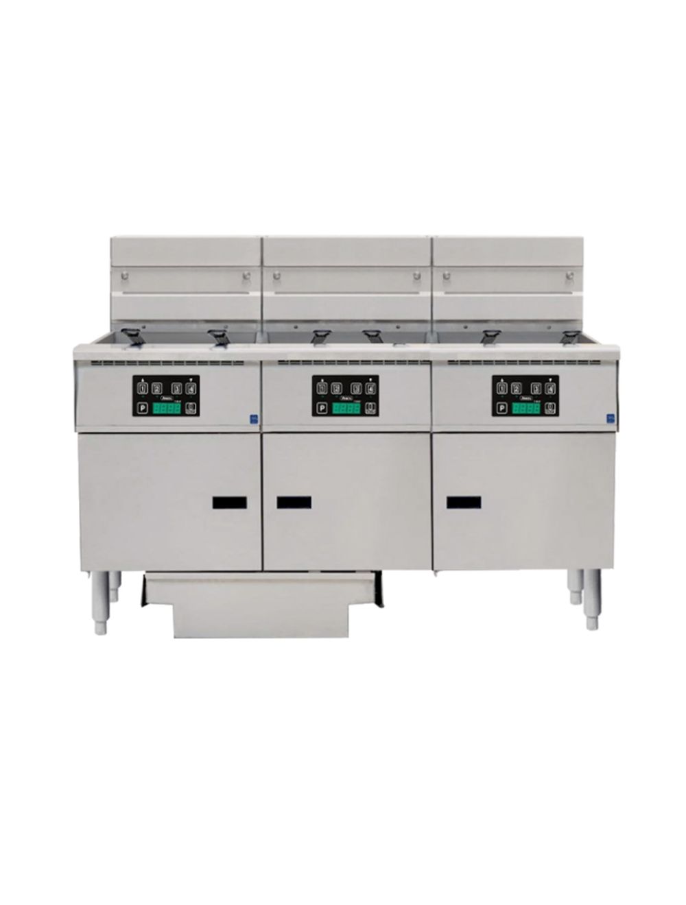 Anets Platinum Series Electric 3 Fryer Bank- Filter Drawer Computer Control - FDAEP318RC Anets