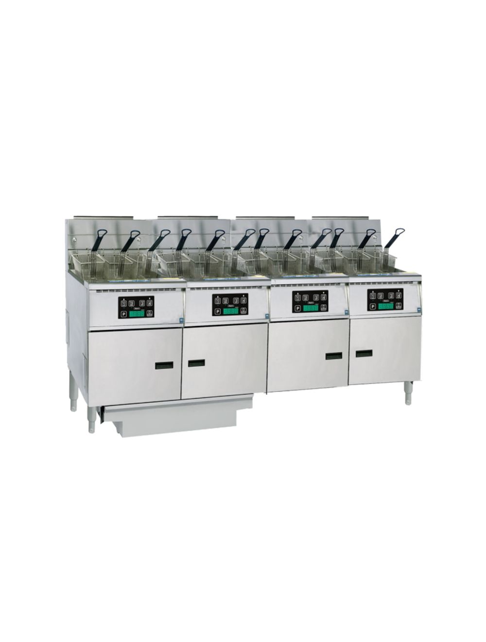 Anets Platinum 75 Series Gas 4 Fryer Filter Drawer System Digital Control - FDAGP475D Anets