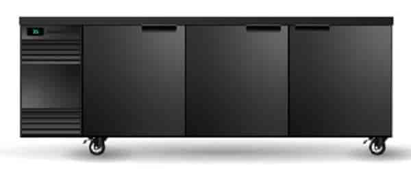 SKOPE BackBar 3 Solid Swing Door CounterLine Fridge CL.3.SSW - Black SKOPE