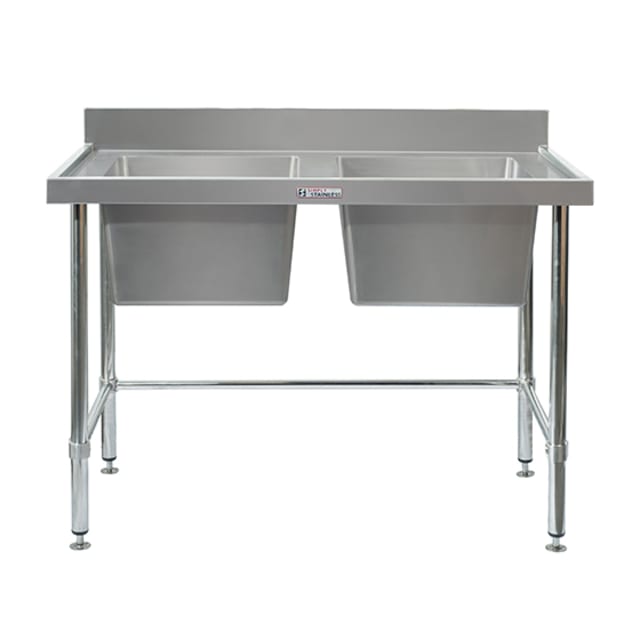 Simply Stainless Double Sink with Splashback SS06.1800 LB - SS06.1800 LB Simply Stainless