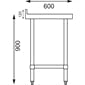 Shelving Vogue Stainless Steel Prep Table with Splashback 1200mm - T381 Vogue