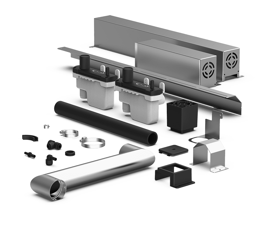 UNOX Stacking Kit GAS (XEAQC-00E2-G) — a commercial kitchen equipment accessory, supplied by Matty's.