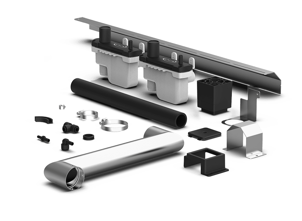 UNOX Stacking Kit ELECTRIC (XEVQC-0011-E) — a commercial kitchen equipment accessory, supplied by Matty's.