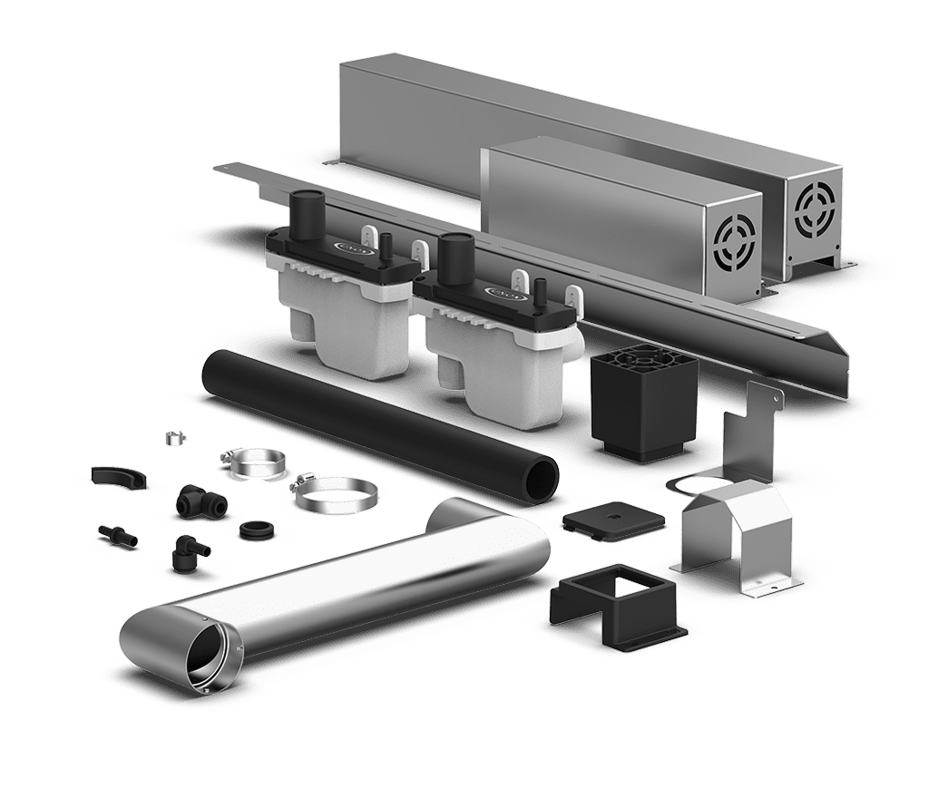UNOX Double Stack Installation Kit GAS (XEVQC-0011-G) — a commercial kitchen equipment accessory, supplied by Matty's.